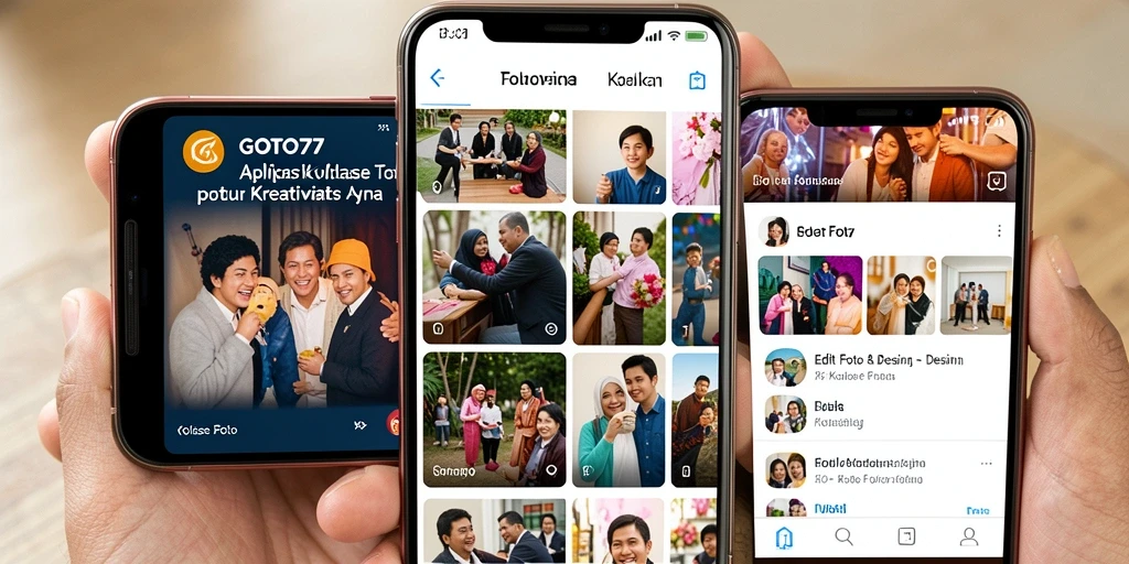 Tampilan antarmuka GOTO77 dengan kolase foto yang menakjubkan.