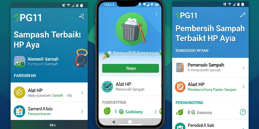 Tampilan antarmuka PG11 saat menghapus file sampah.