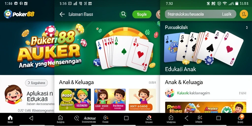 Antarmuka POKER88 yang ramah anak dengan permainan edukatif.