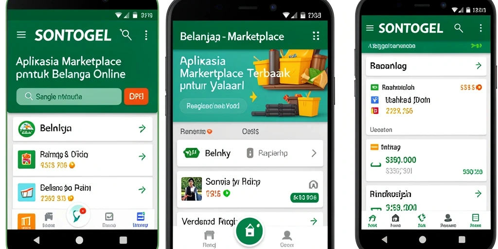 Antarmuka pengguna SONTOGEL yang user-friendly untuk belanja online.