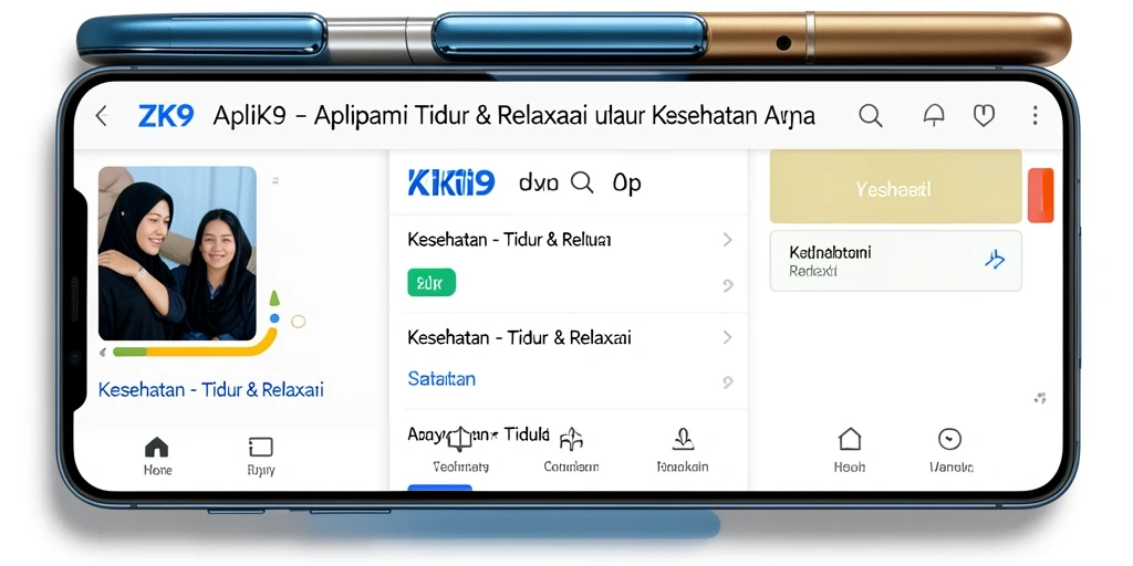 Antarmuka ZK9 yang menenangkan dengan fungsi Tidur & Relaksasi.
