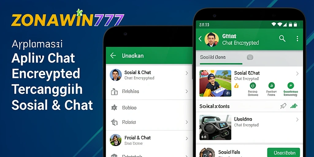 Antarmuka pengguna ZONAWIN777 yang menampilkan fitur Chat Encrypted.