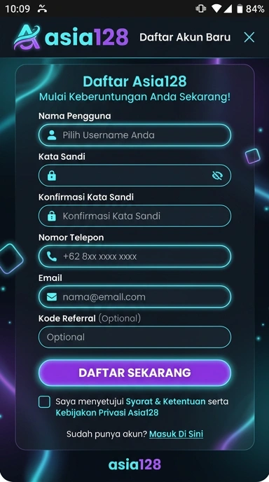 Panduan Lengkap Registrasi Akun Asia128 untuk Android